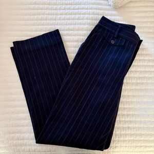 Lauren Ralph Lauren Vintage Wool Pinstripe Pants, Navy, Size 6